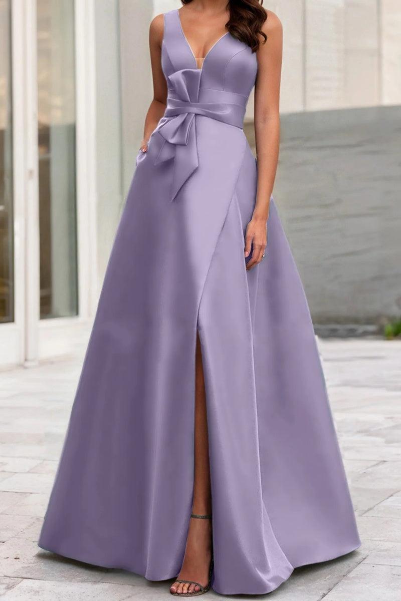 A Line V Neck Sleeveless Mother Of The Bride Dresses CM0341 - COCOMELODY
