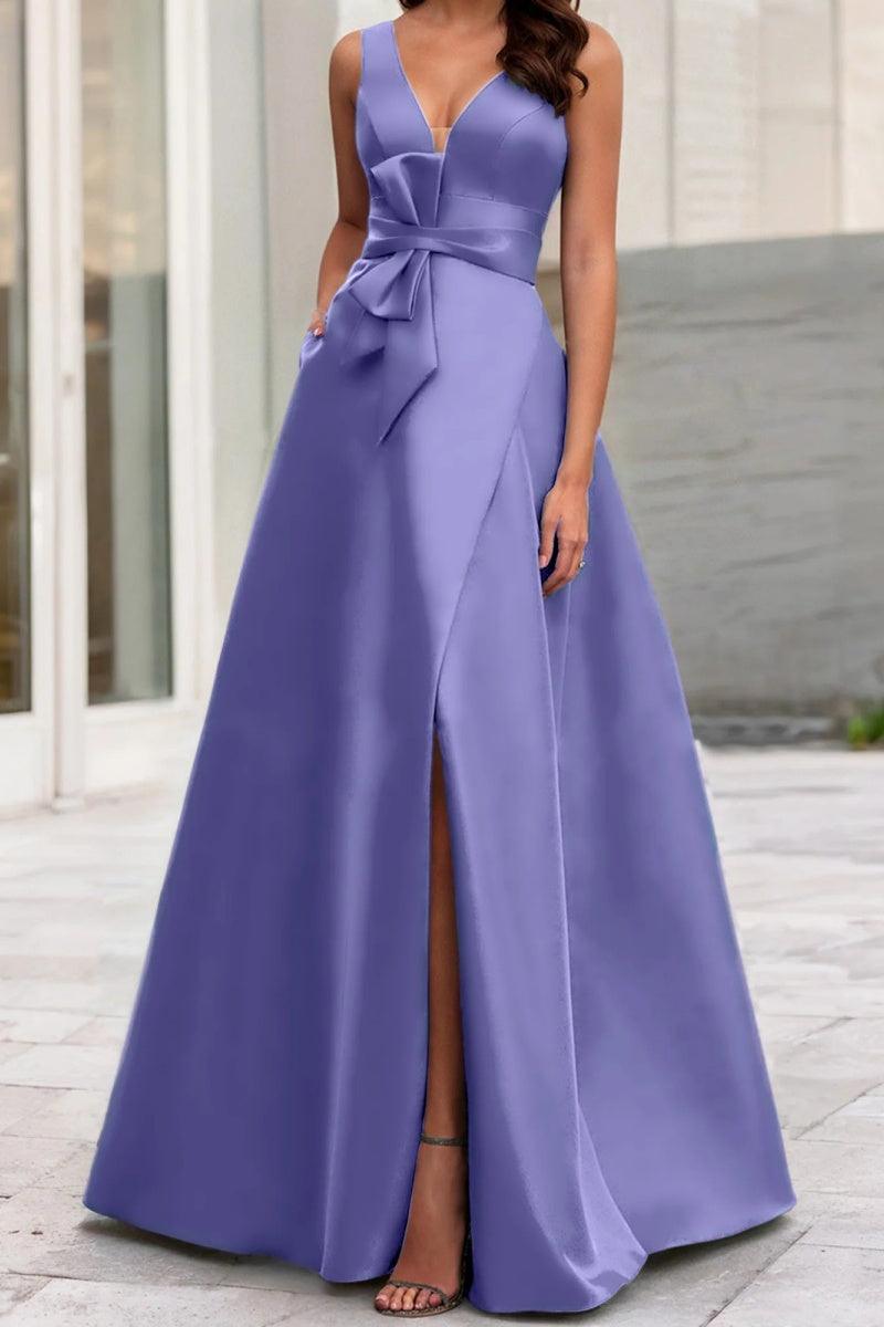 A Line V Neck Sleeveless Mother Of The Bride Dresses CM0341 - COCOMELODY