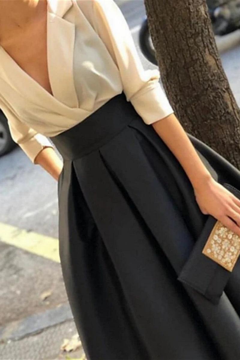 A Line Jewel Neck Long Sleeves Sequin Mother Dresses CM0342 - COCOMELODY