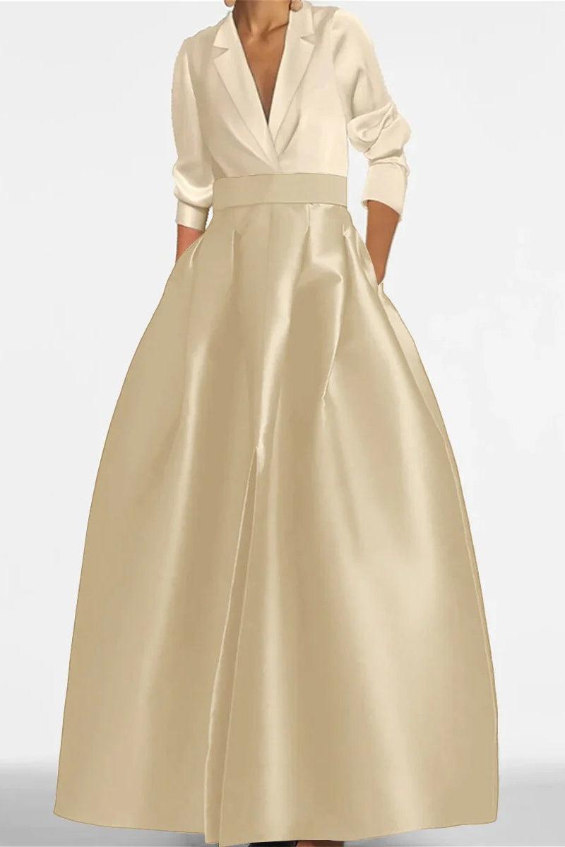 A Line Jewel Neck Long Sleeves Sequin Mother Dresses CM0342 - COCOMELODY