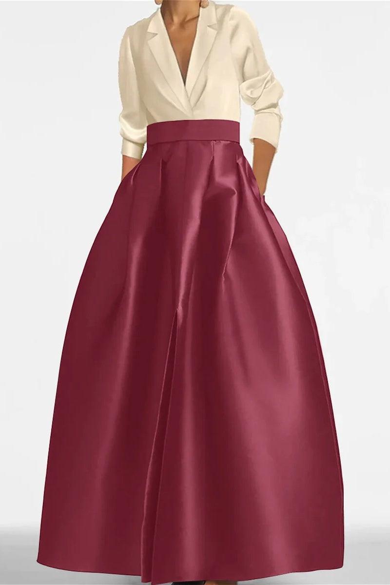 A Line Jewel Neck Long Sleeves Sequin Mother Dresses CM0342 - COCOMELODY