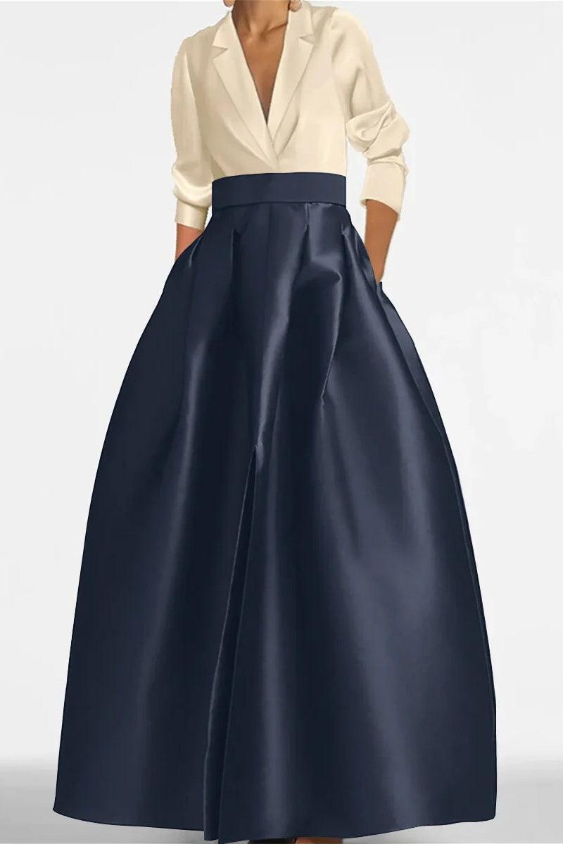 A Line Jewel Neck Long Sleeves Sequin Mother Dresses CM0342 - COCOMELODY