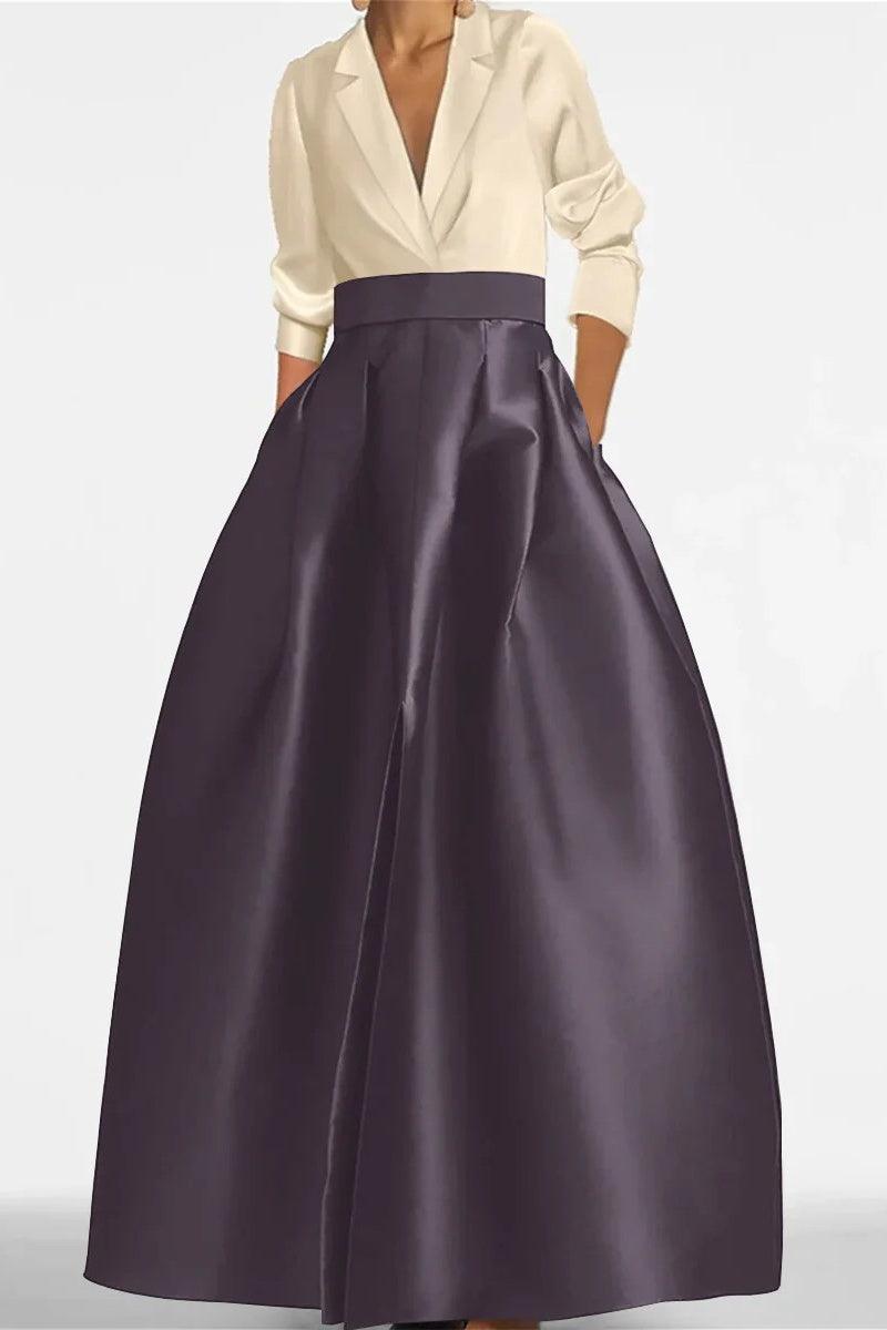 A Line Jewel Neck Long Sleeves Sequin Mother Dresses CM0342 - COCOMELODY