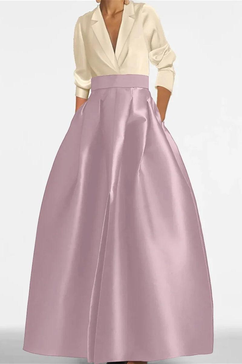 A Line Jewel Neck Long Sleeves Sequin Mother Dresses CM0342 - COCOMELODY