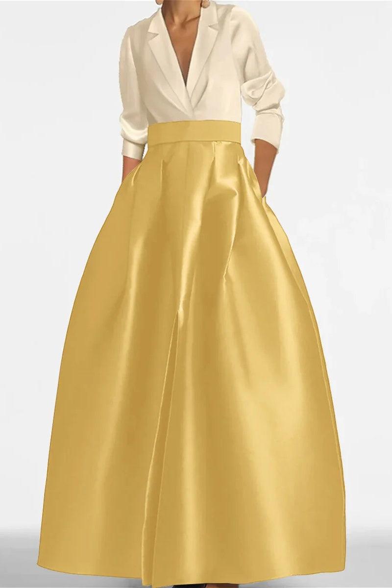 A Line Jewel Neck Long Sleeves Sequin Mother Dresses CM0342 - COCOMELODY