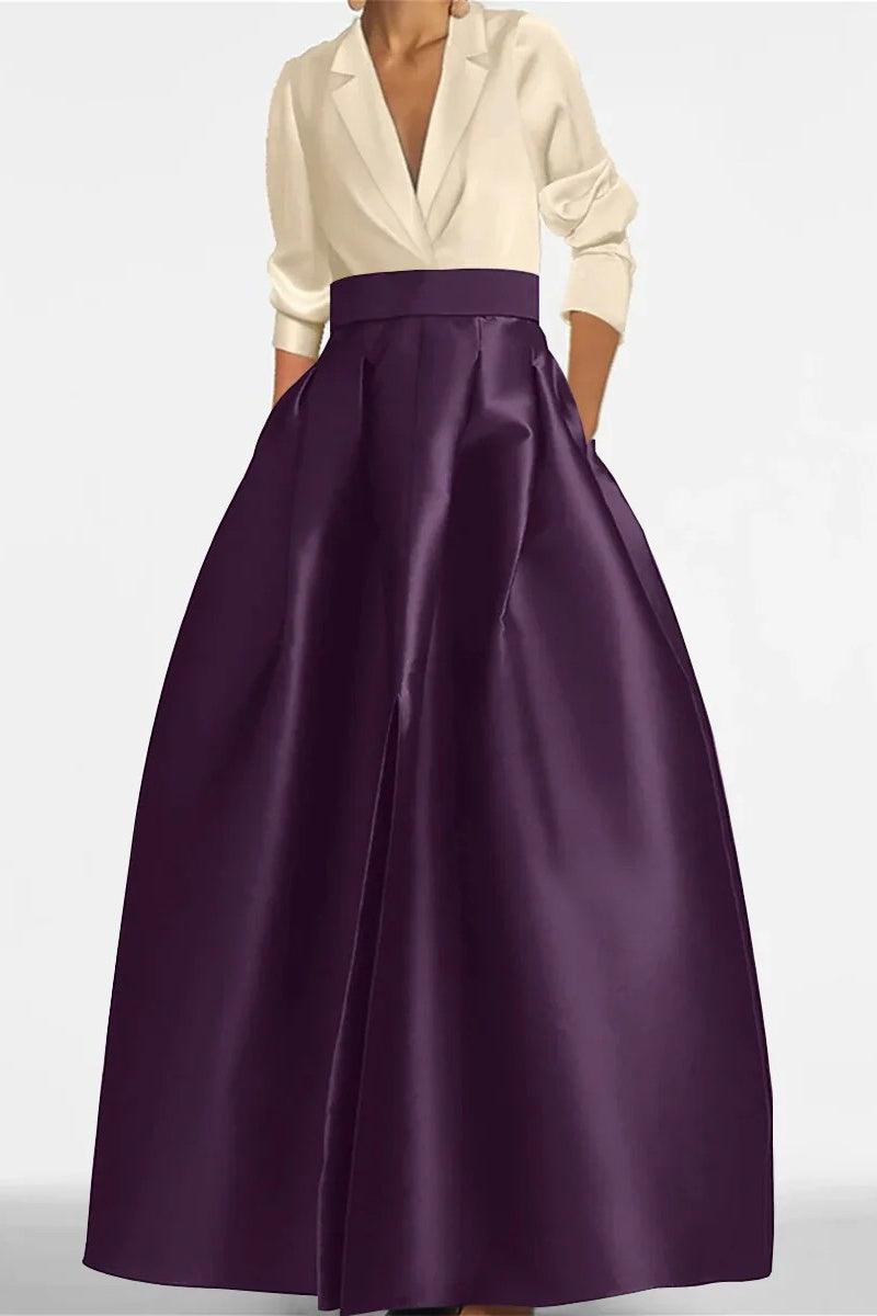 A Line Jewel Neck Long Sleeves Sequin Mother Dresses CM0342 - COCOMELODY
