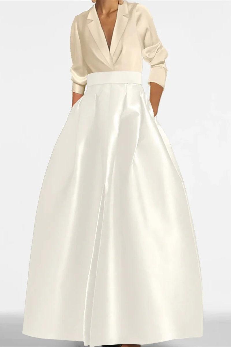 A Line Jewel Neck Long Sleeves Sequin Mother Dresses CM0342 - COCOMELODY