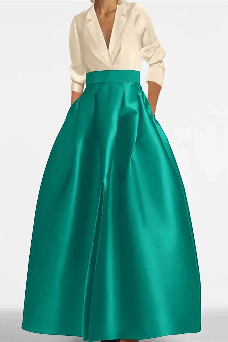 A Line Jewel Neck Long Sleeves Sequin Mother Dresses CM0342 - COCOMELODY