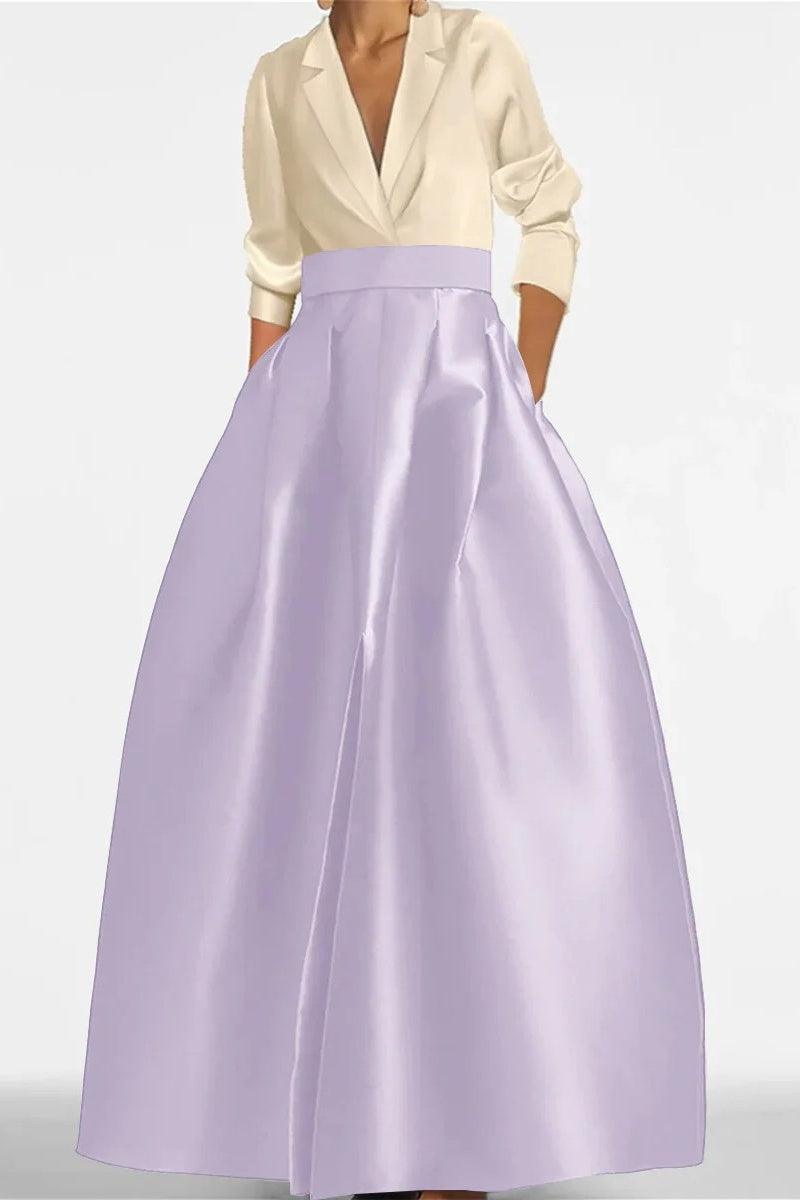 A Line Jewel Neck Long Sleeves Sequin Mother Dresses CM0342 - COCOMELODY
