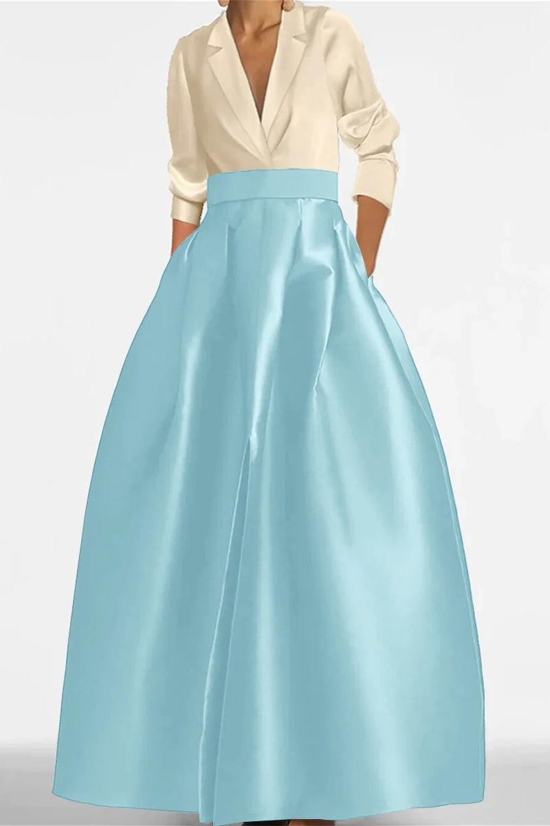 A Line Jewel Neck Long Sleeves Sequin Mother Dresses CM0342 - COCOMELODY