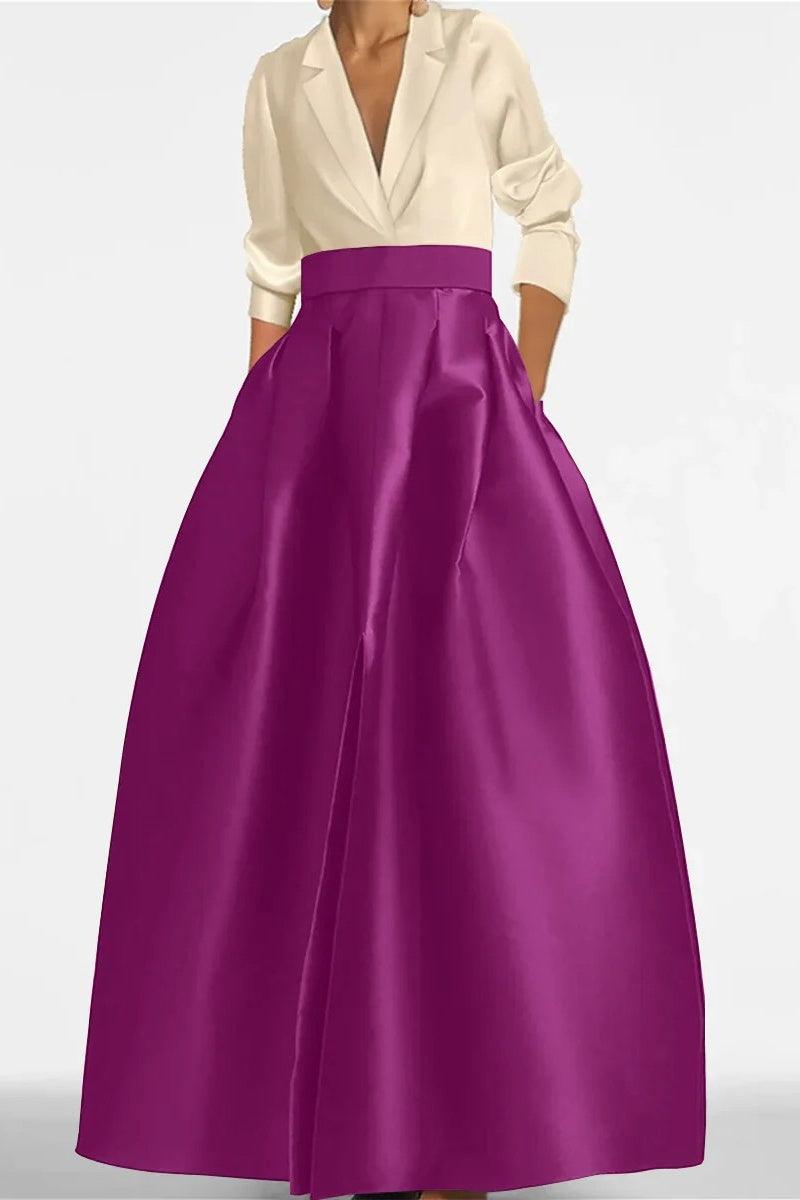 A Line Jewel Neck Long Sleeves Sequin Mother Dresses CM0342 - COCOMELODY