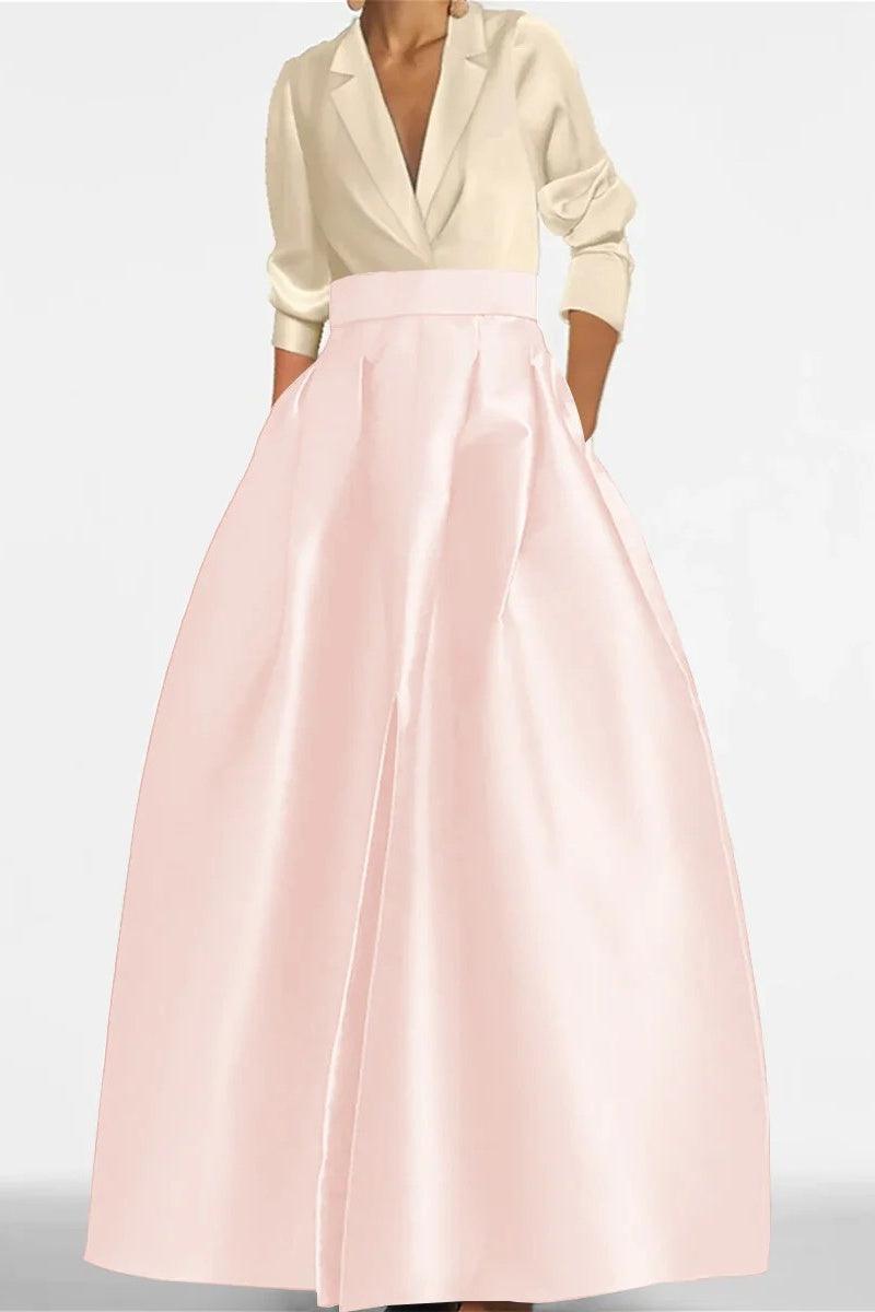 A Line Jewel Neck Long Sleeves Sequin Mother Dresses CM0342 - COCOMELODY
