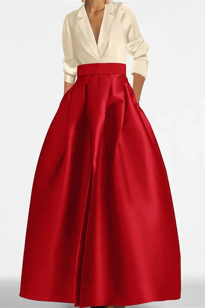A Line Jewel Neck Long Sleeves Sequin Mother Dresses CM0342 - COCOMELODY