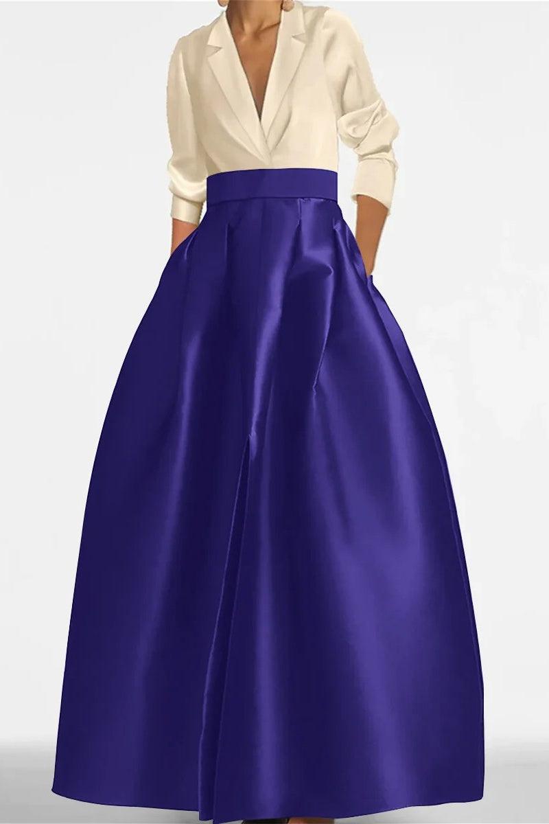 A Line Jewel Neck Long Sleeves Sequin Mother Dresses CM0342 - COCOMELODY