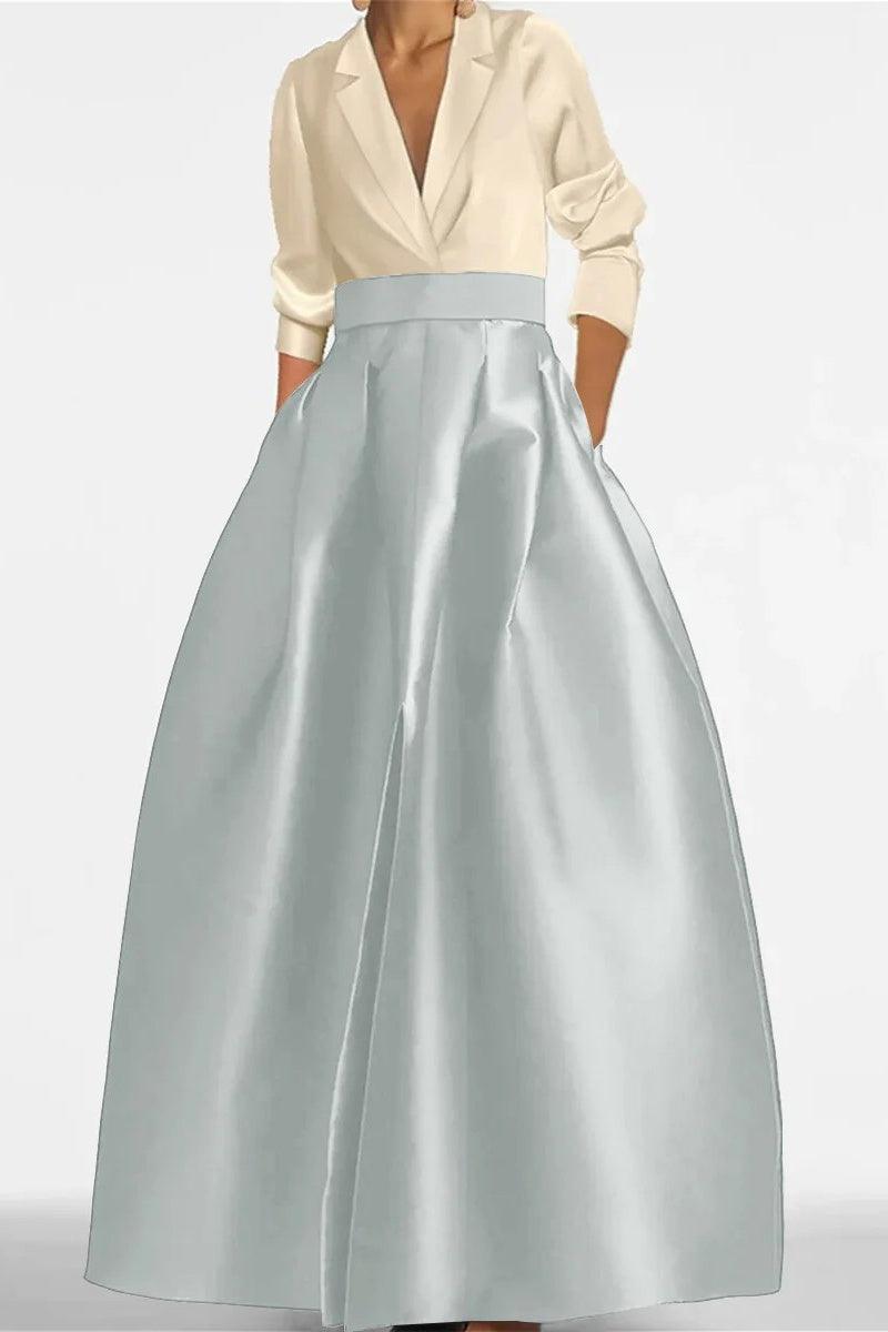 A Line Jewel Neck Long Sleeves Sequin Mother Dresses CM0342 - COCOMELODY
