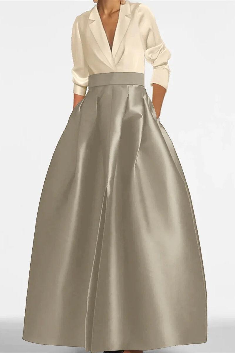 A Line Jewel Neck Long Sleeves Sequin Mother Dresses CM0342 - COCOMELODY