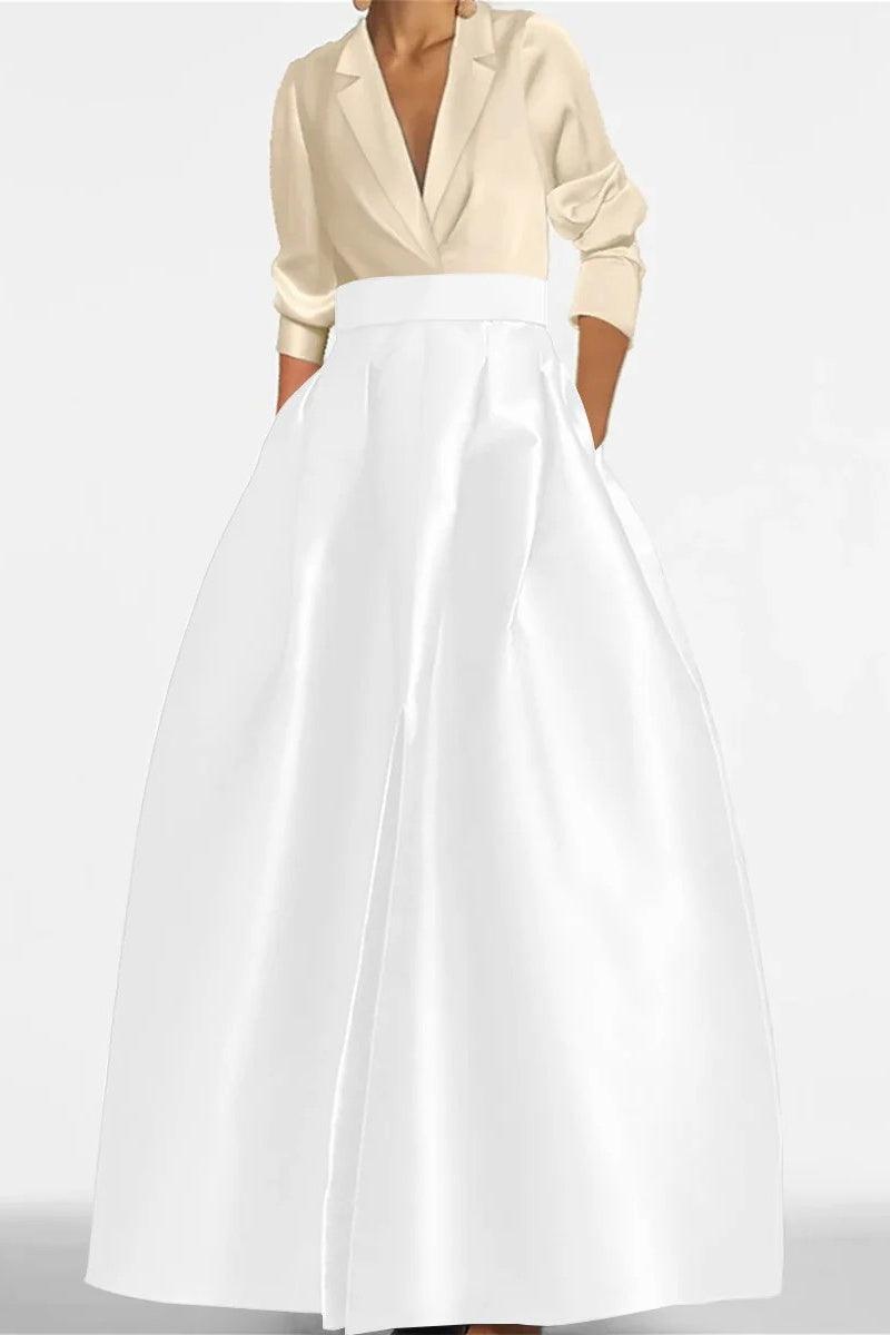 A Line Jewel Neck Long Sleeves Sequin Mother Dresses CM0342 - COCOMELODY