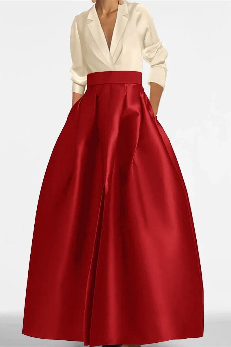A Line Jewel Neck Long Sleeves Sequin Mother Dresses CM0342 - COCOMELODY