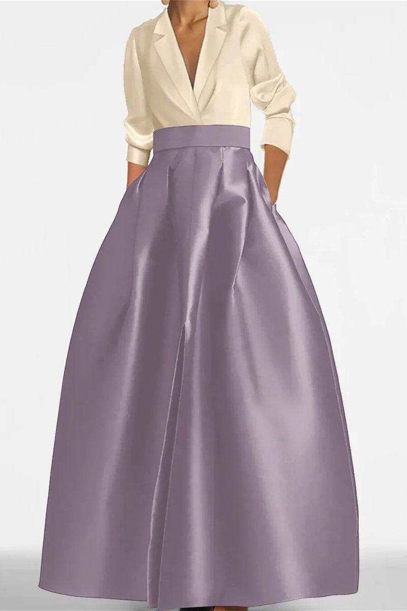 A Line Jewel Neck Long Sleeves Sequin Mother Dresses CM0342 - COCOMELODY