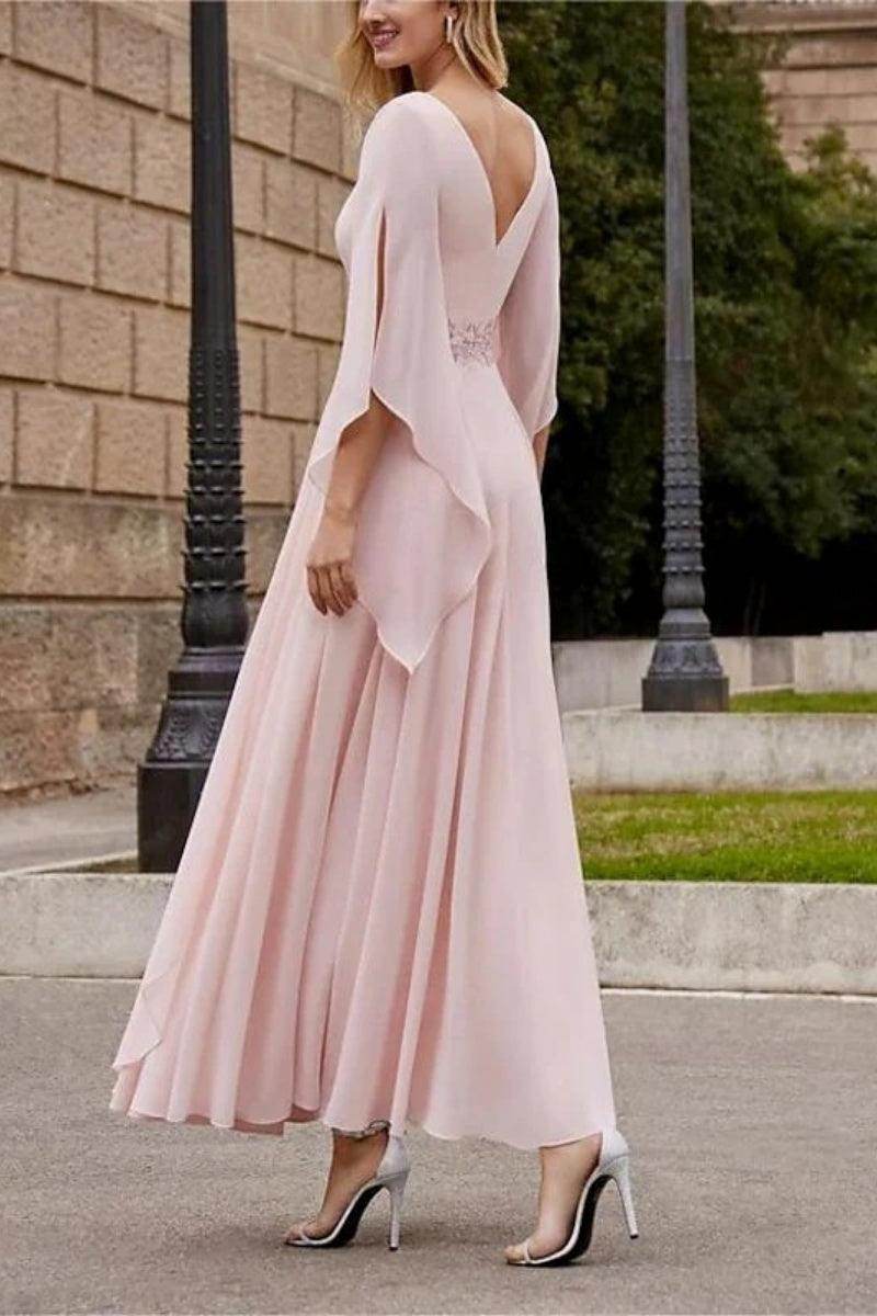 A-Line Ankle Length Chiffon Mother of the Bride Dresses COCOMELODY CM0355, M-Regency A-Line Ankle Length Chiffon Mother of the Bride Dresses COCOMELODY CM0355, M-Regency