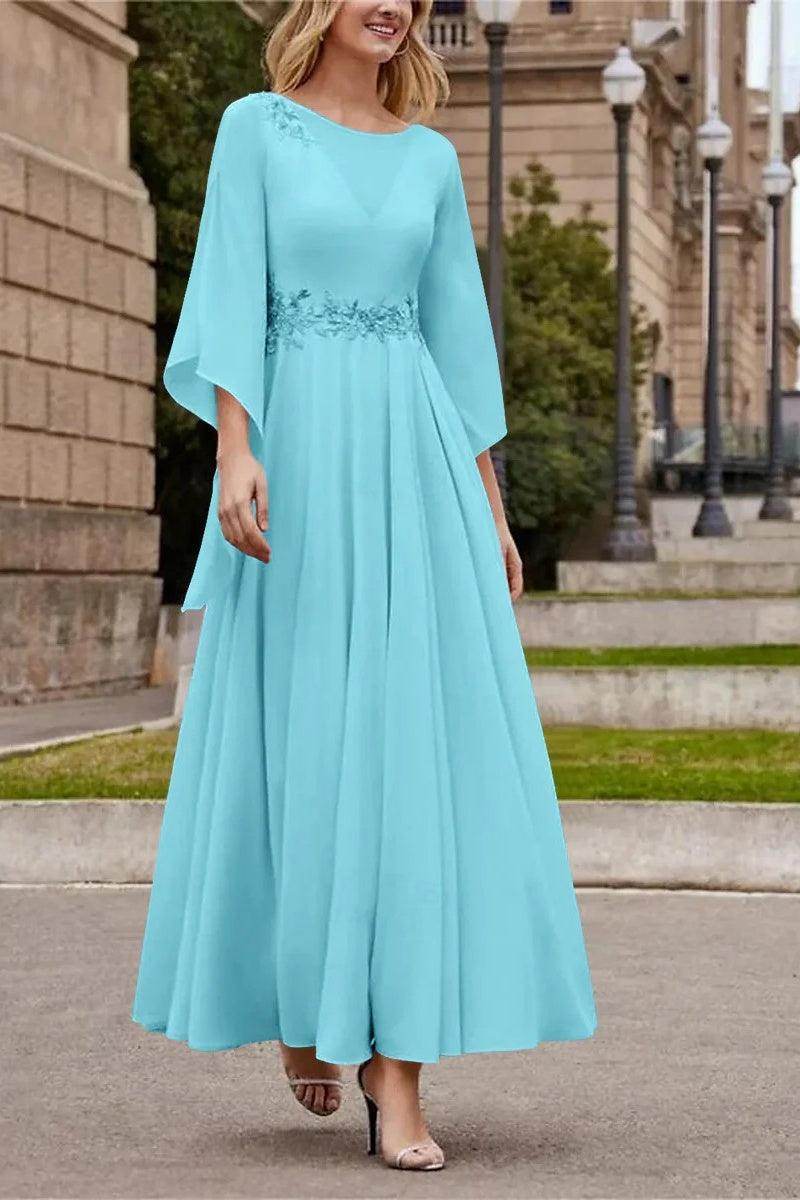 Summer Mother Of The Bride Dresses A-Line/Princess Scoop Knee-Length Chiffon Mother Of The Summer Mother Of The Bride Dresses A-Line/Princess Scoop Knee-Length Chiffon Mother Of The
