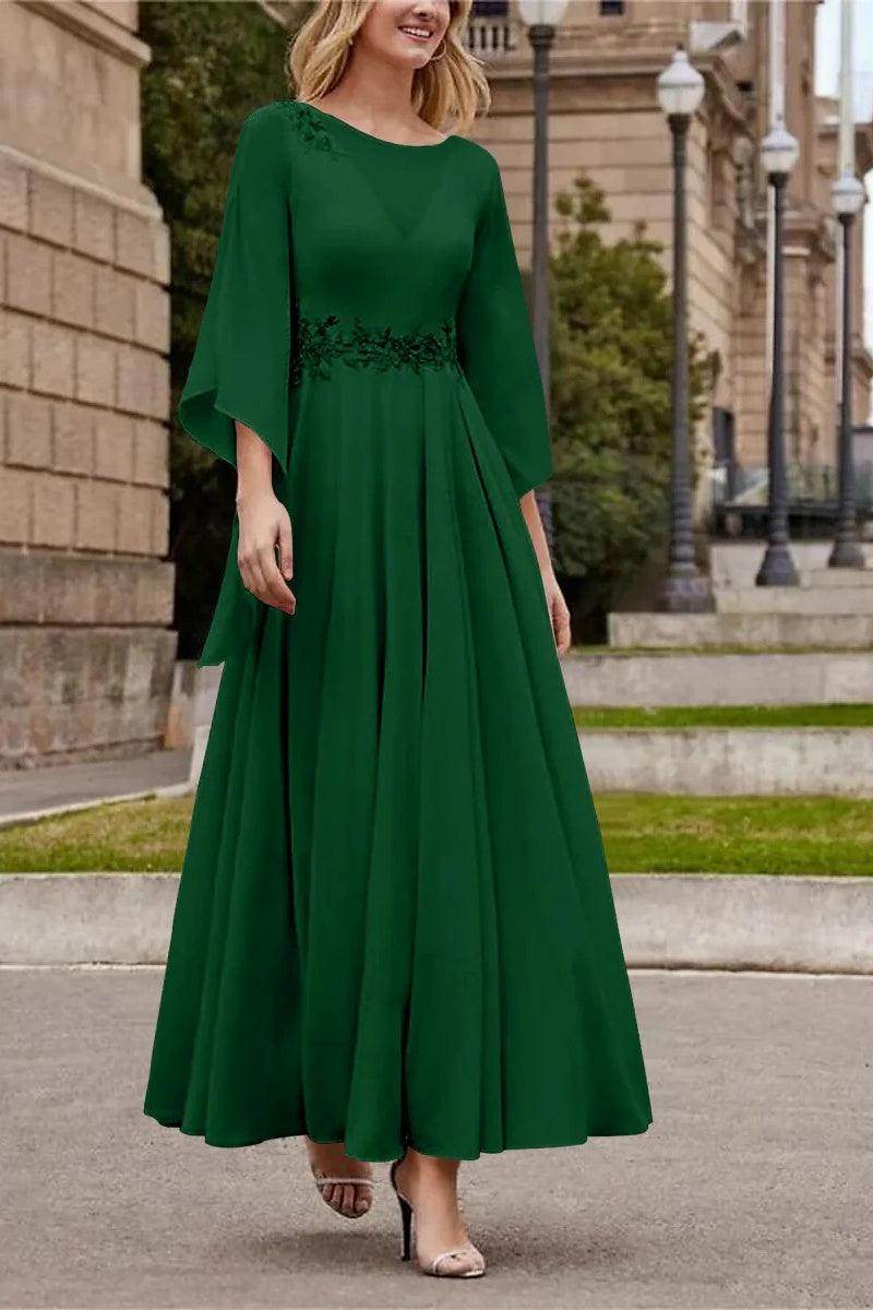 A-Line Ankle Length Chiffon Mother of the Bride Dresses COCOMELODY CM0355, M-Dark Green A-Line Ankle Length Chiffon Mother of the Bride Dresses COCOMELODY CM0355, M-Dark Green