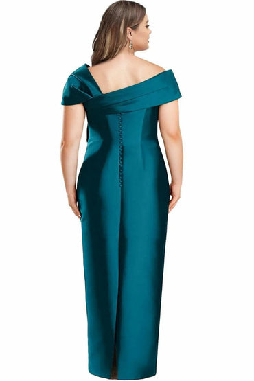 Sheath One Shoulder Floor Length Mother Dresses with Bow CM0368 - COCOMELODY