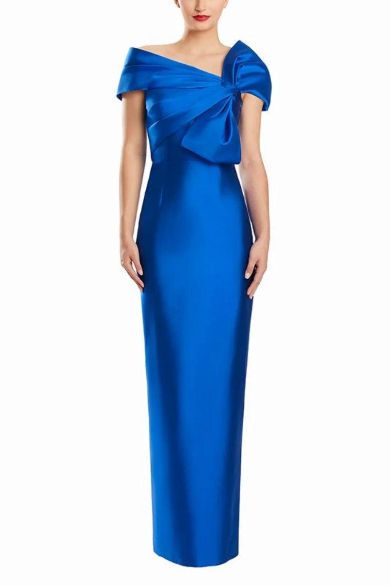 Sheath One Shoulder Floor Length Mother Dresses with Bow CM0368 - COCOMELODY