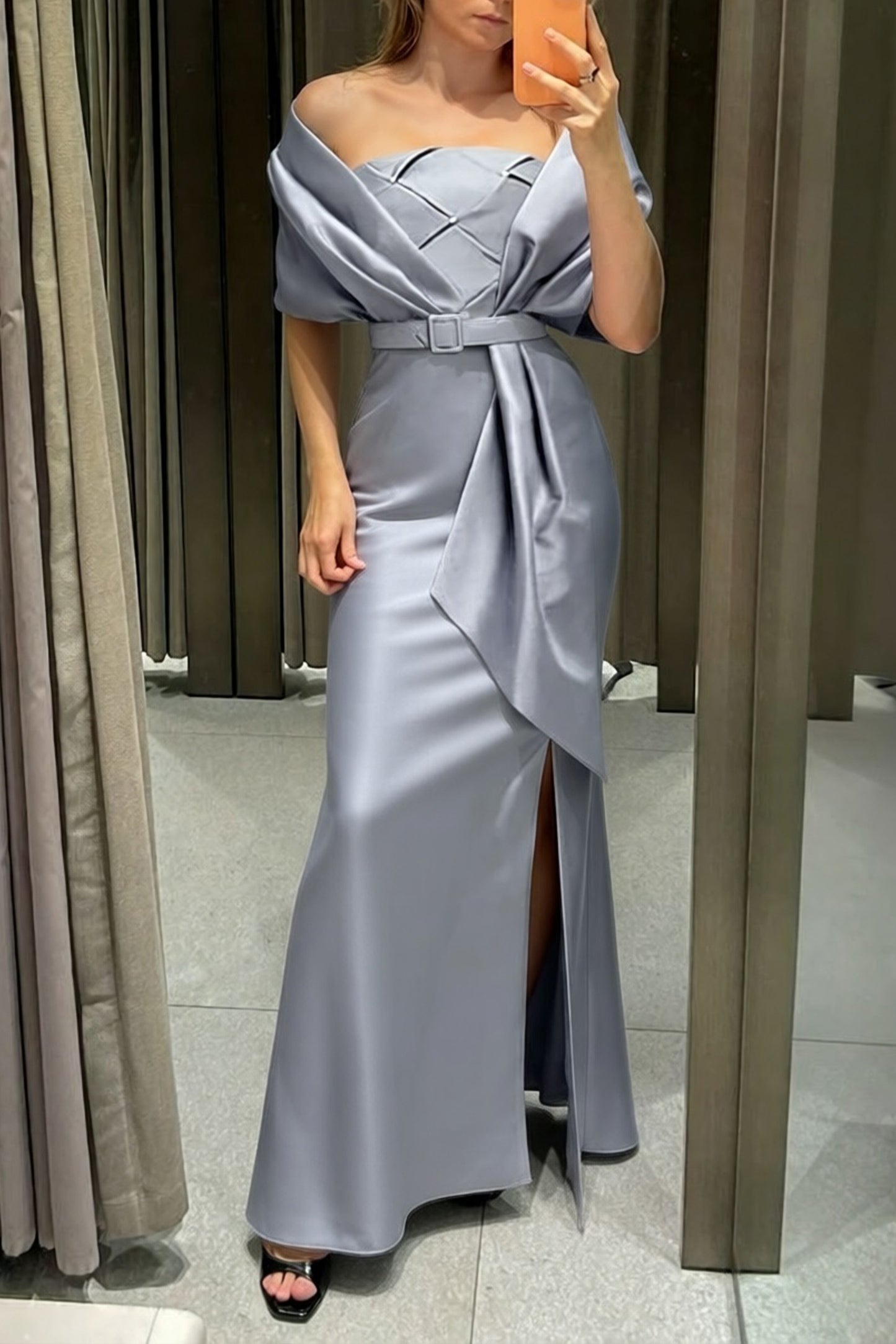 Trumpet 2 Pieces Floor Length Mother of the Bride Dresses CM0370
