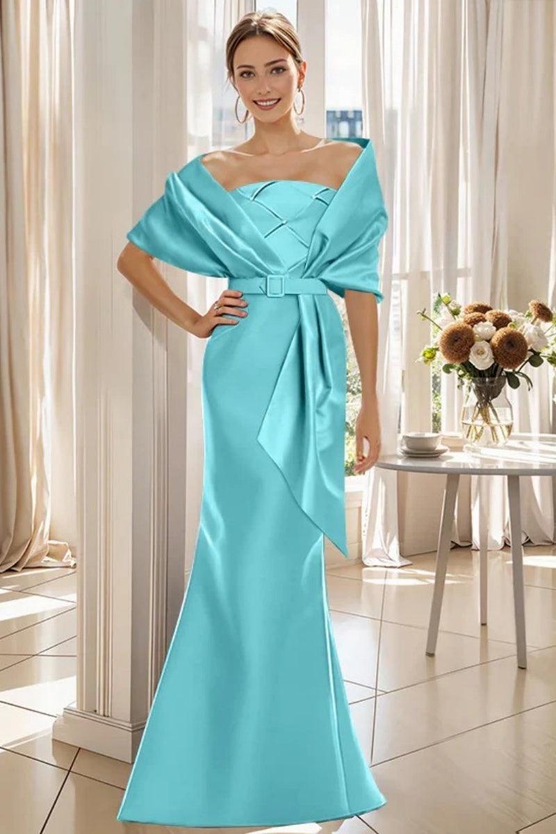 Trumpet 2 Pieces Floor Length Mother of the Bride Dresses CM0370 - COCOMELODY
