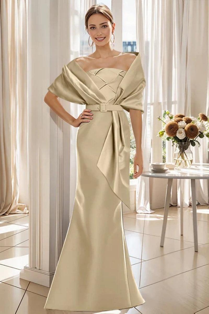 Trumpet 2 Pieces Floor Length Mother of the Bride Dresses CM0370 - COCOMELODY