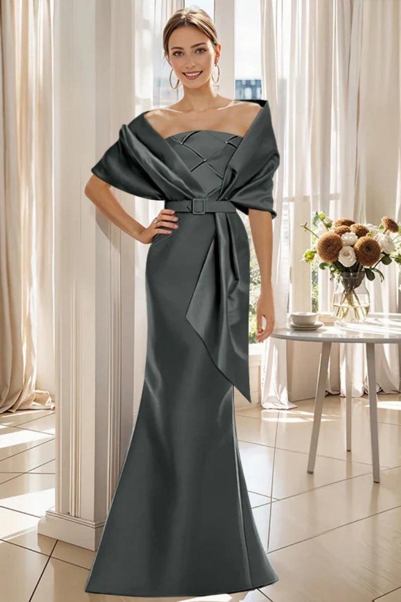 Trumpet 2 Pieces Floor Length Mother of the Bride Dresses CM0370 - COCOMELODY