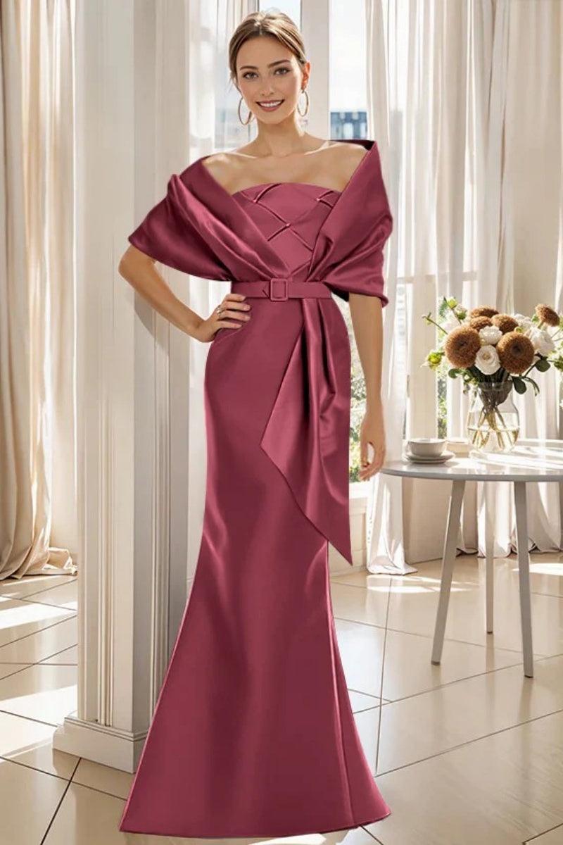Trumpet 2 Pieces Floor Length Mother of the Bride Dresses CM0370 - COCOMELODY
