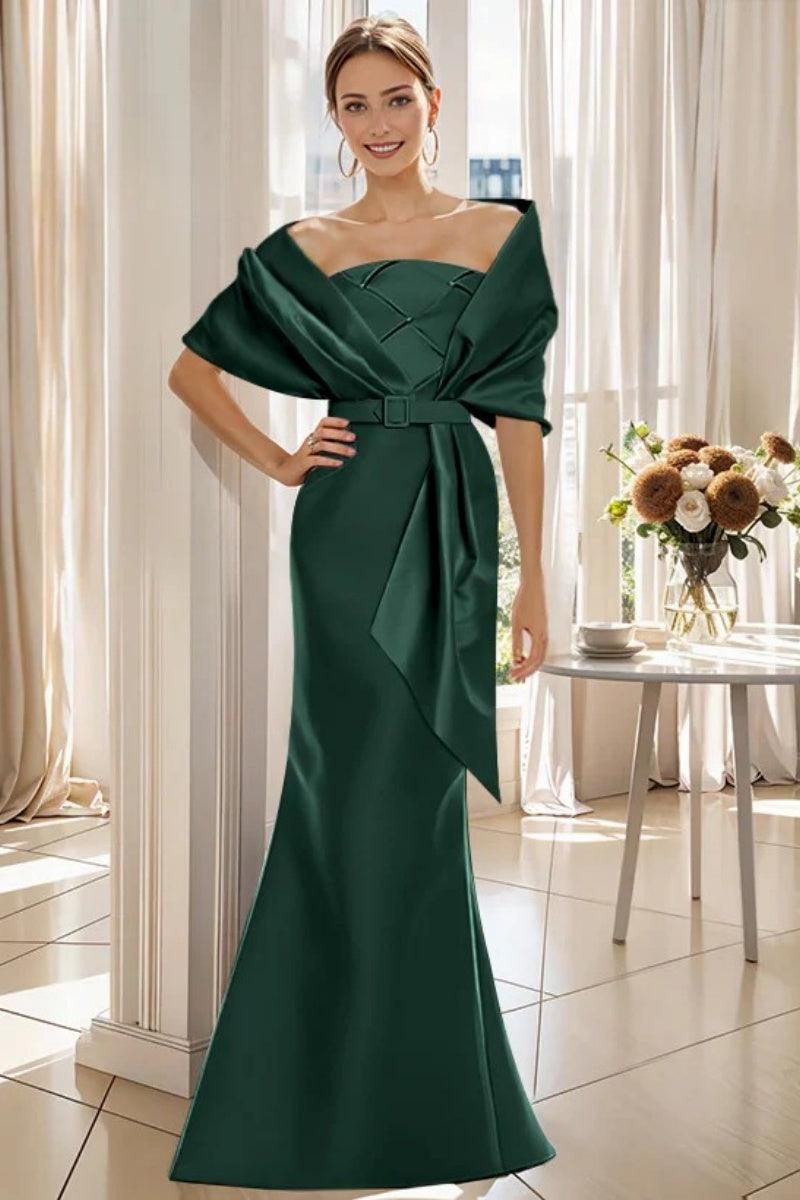 Trumpet 2 Pieces Floor Length Mother of the Bride Dresses CM0370 - COCOMELODY