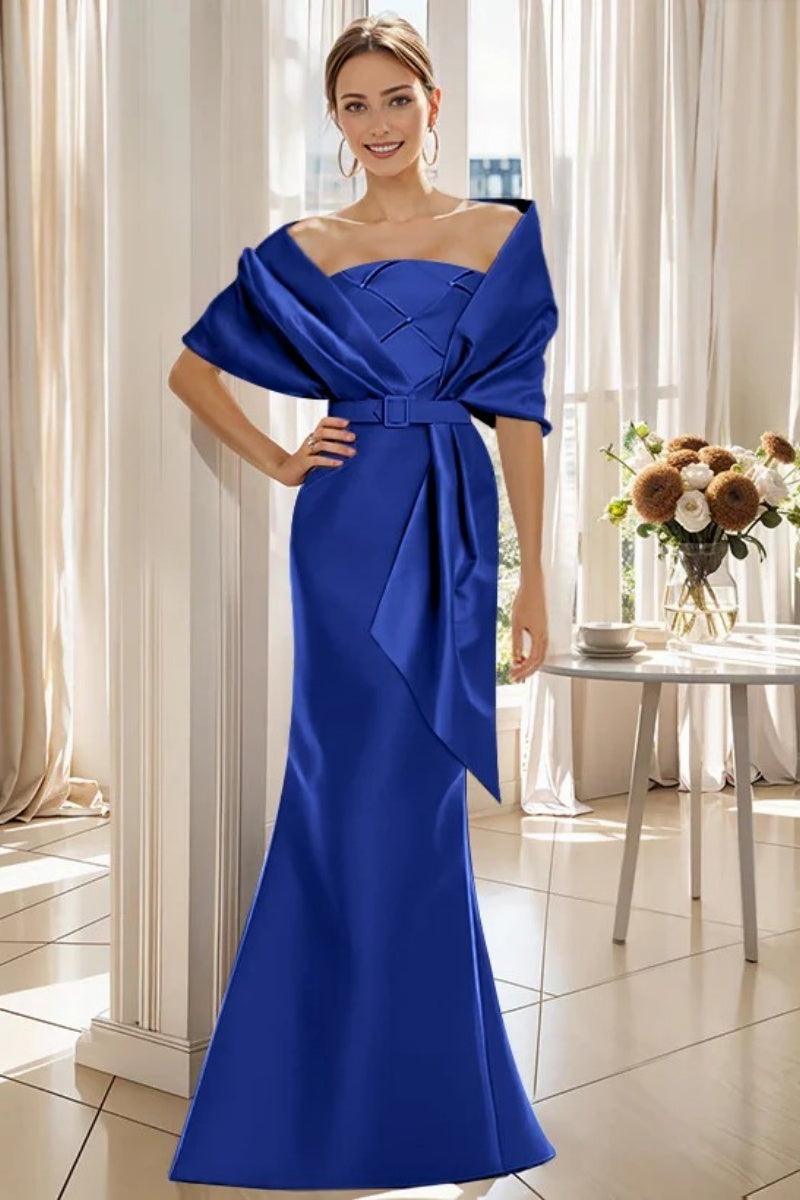 Trumpet 2 Pieces Floor Length Mother of the Bride Dresses CM0370 - COCOMELODY