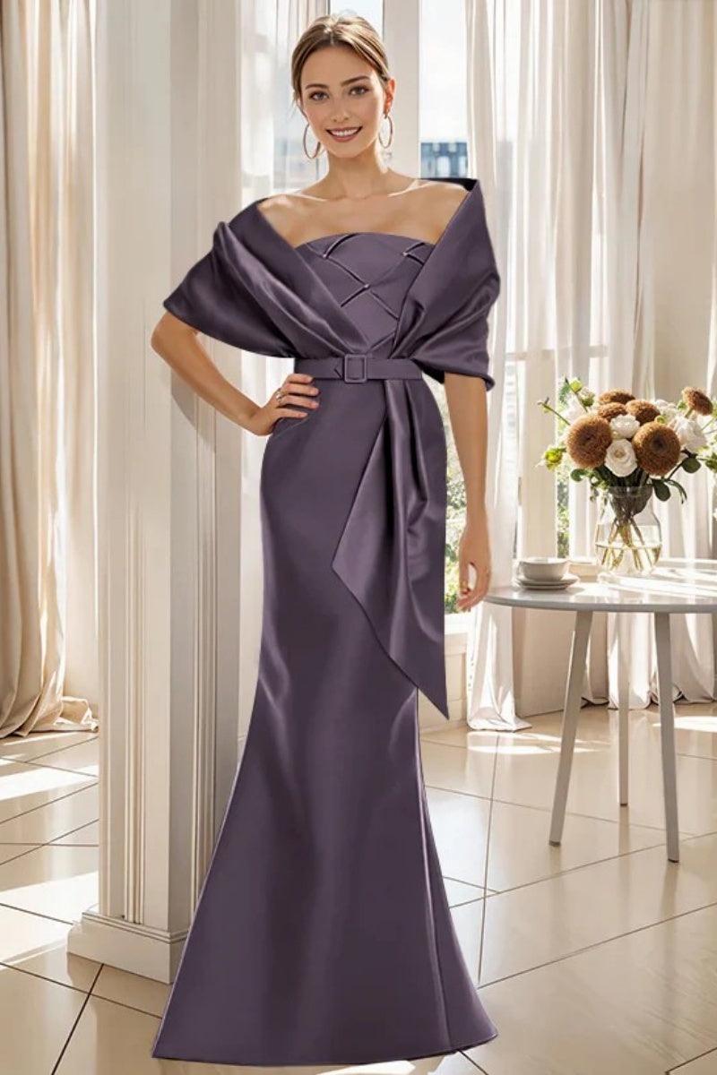 Trumpet 2 Pieces Floor Length Mother of the Bride Dresses CM0370 - COCOMELODY
