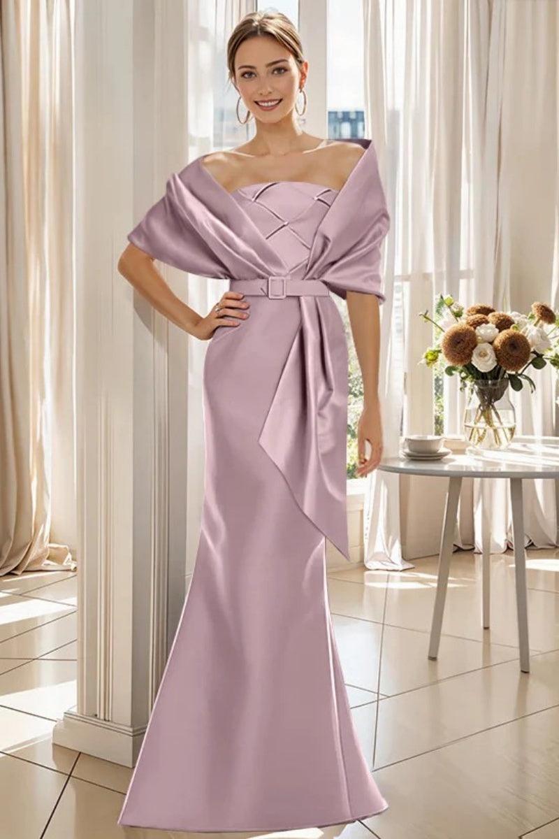 Trumpet 2 Pieces Floor Length Mother of the Bride Dresses CM0370 - COCOMELODY