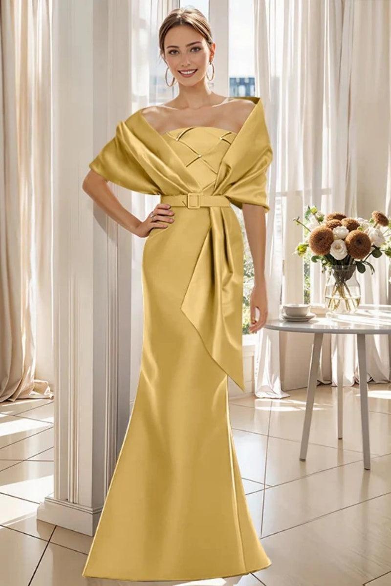 Trumpet 2 Pieces Floor Length Mother of the Bride Dresses CM0370 - COCOMELODY