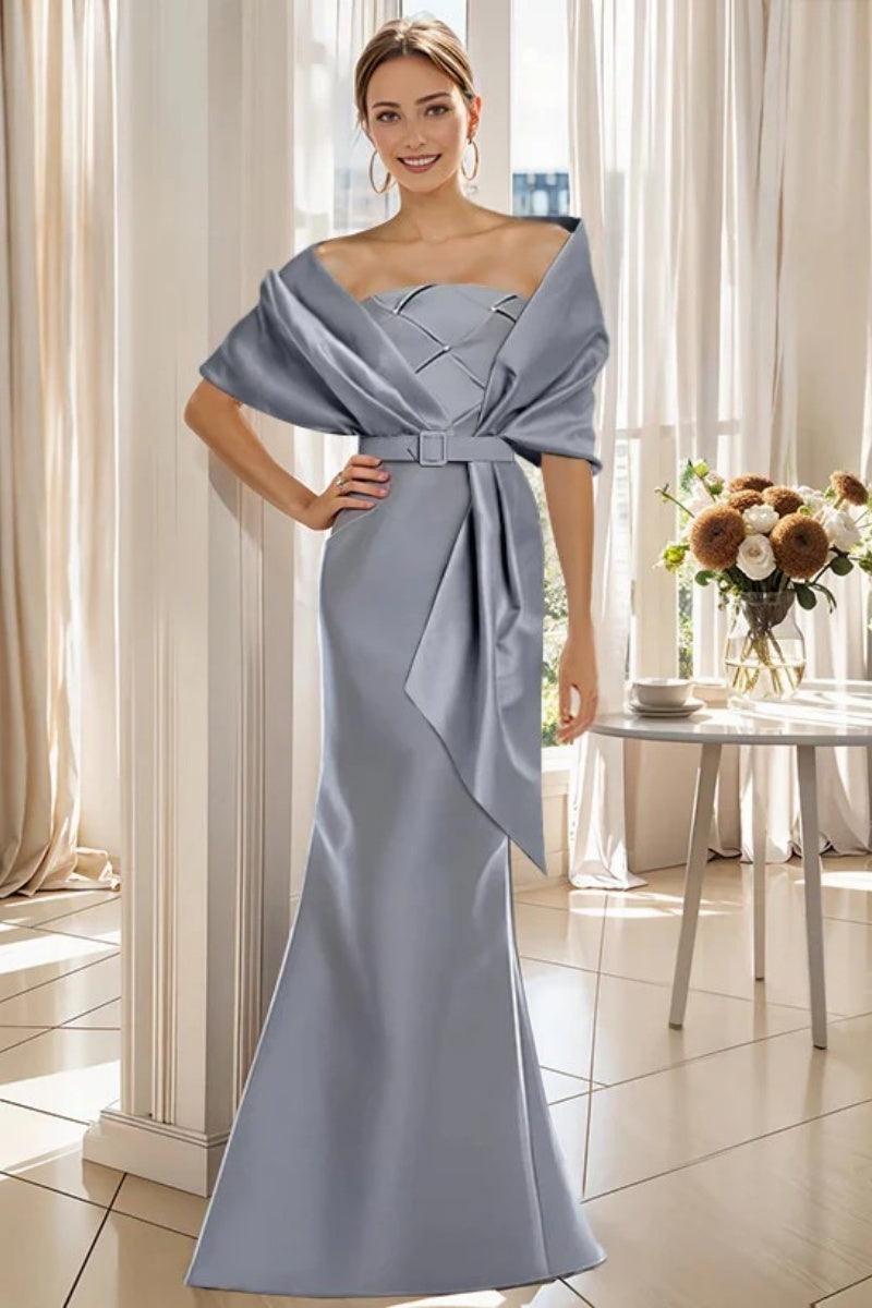 Trumpet 2 Pieces Floor Length Mother of the Bride Dresses CM0370 - COCOMELODY