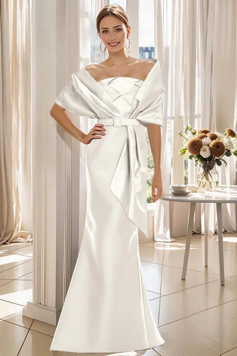 Trumpet 2 Pieces Floor Length Mother of the Bride Dresses CM0370 - COCOMELODY