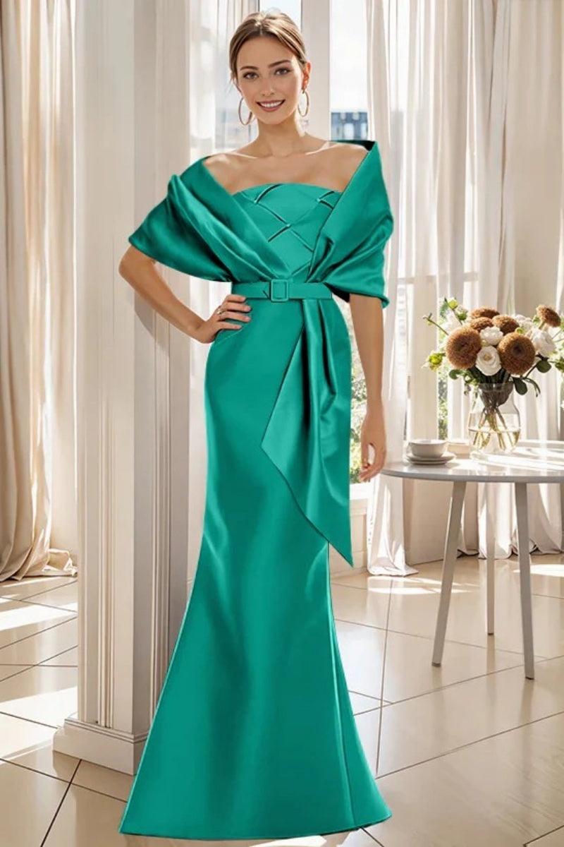 Trumpet 2 Pieces Floor Length Mother of the Bride Dresses CM0370 - COCOMELODY
