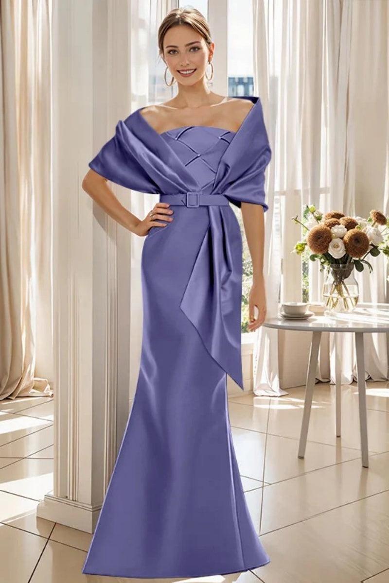 Trumpet 2 Pieces Floor Length Mother of the Bride Dresses CM0370 - COCOMELODY