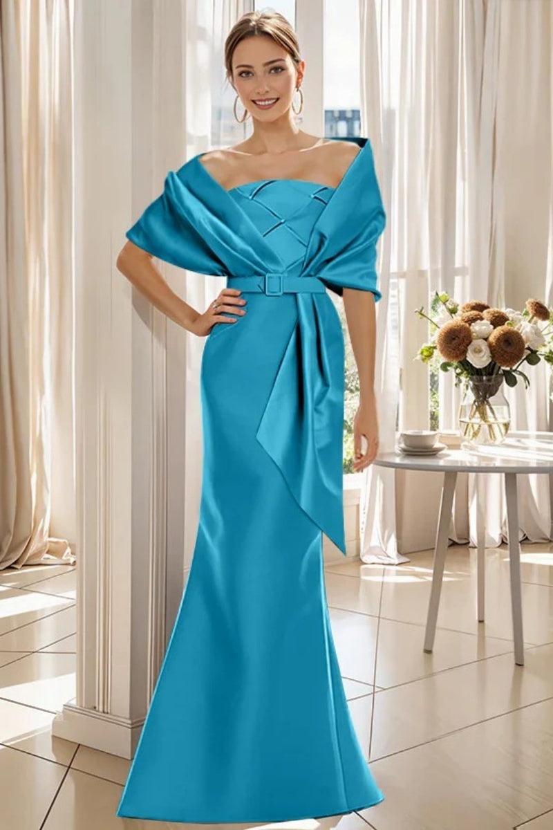 Trumpet 2 Pieces Floor Length Mother of the Bride Dresses CM0370 - COCOMELODY