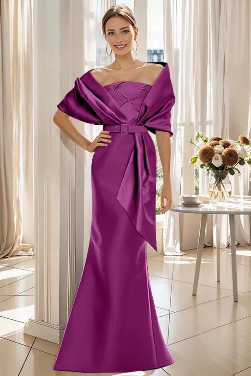 Trumpet 2 Pieces Floor Length Mother of the Bride Dresses CM0370 - COCOMELODY