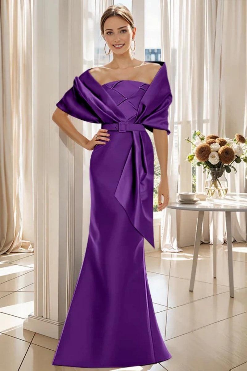 Trumpet 2 Pieces Floor Length Mother of the Bride Dresses CM0370 - COCOMELODY