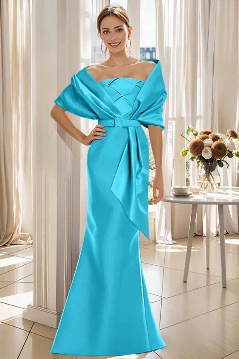 Trumpet 2 Pieces Floor Length Mother of the Bride Dresses CM0370 - COCOMELODY