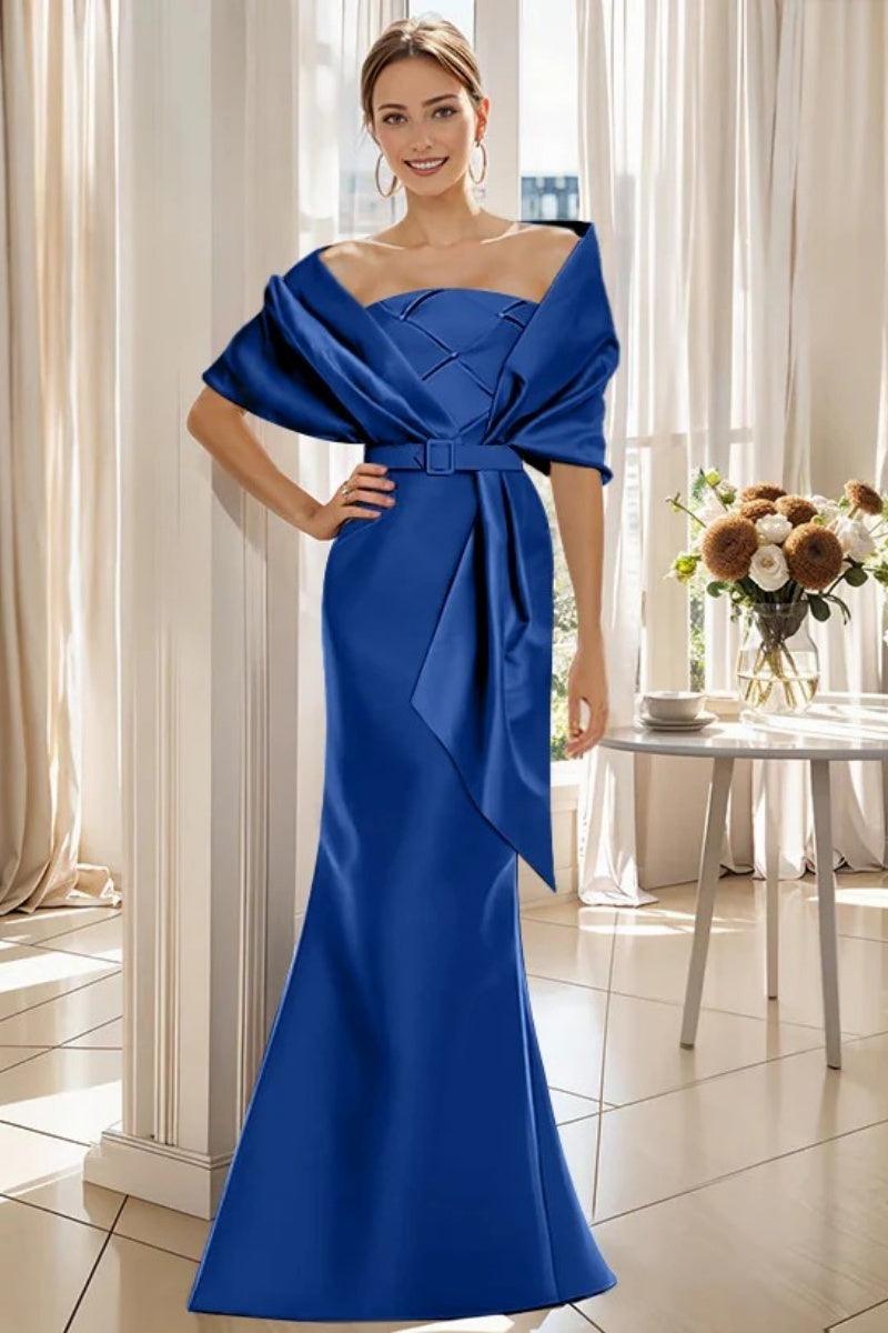 Trumpet 2 Pieces Floor Length Mother of the Bride Dresses CM0370 - COCOMELODY