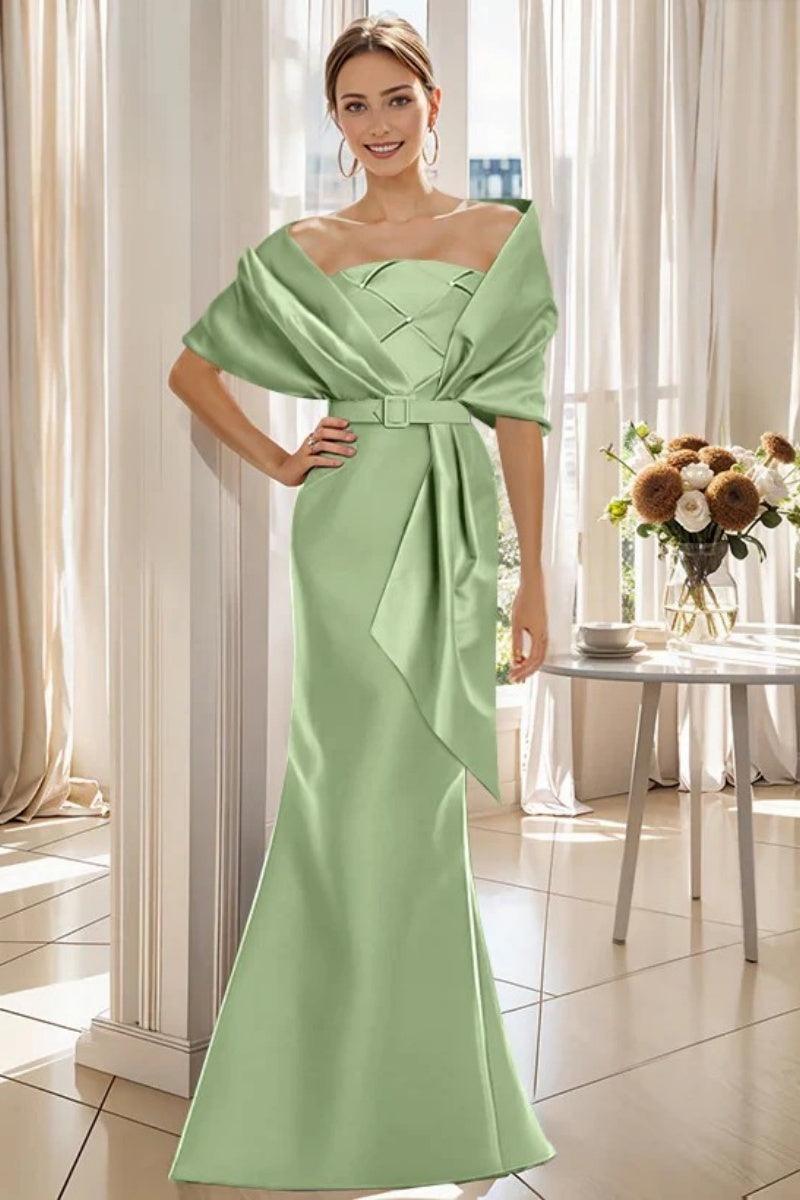 Trumpet 2 Pieces Floor Length Mother of the Bride Dresses CM0370 - COCOMELODY
