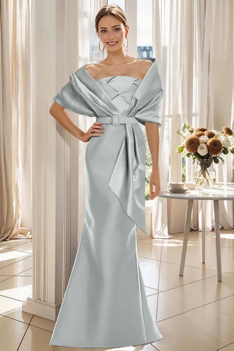 Trumpet 2 Pieces Floor Length Mother of the Bride Dresses CM0370 - COCOMELODY
