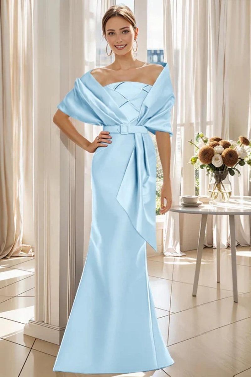 Trumpet 2 Pieces Floor Length Mother of the Bride Dresses CM0370 - COCOMELODY
